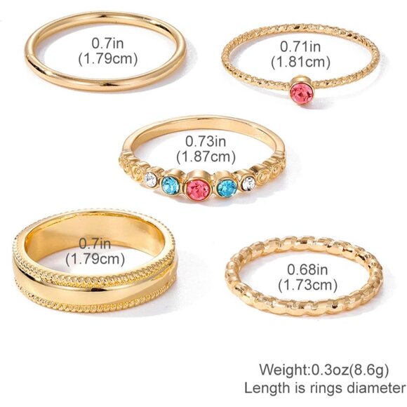 Adjustable Knuckle Rings Collection - Boho Vintage Stackable Ring Set for Women - Picture 6 of 6